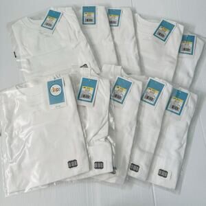 Lot Of 10 Circo Blanks Baby Long Sleeve White Tees Size 18 Mo NWT